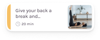 Give your back a
                                                    break