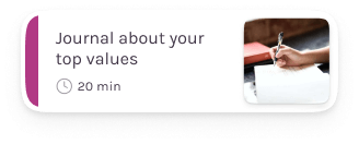 Journal about your top
                                                    values