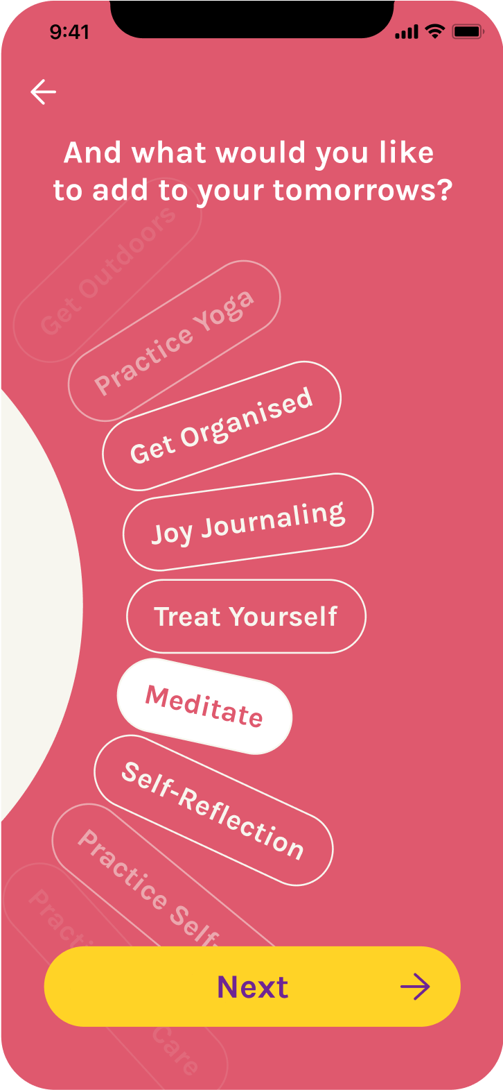 And what would you like to add
                                            to
                                            your tomorrows?